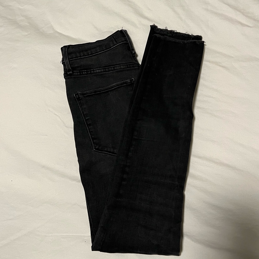 Abercrombie and Fitch Black Faded Ultra High Rise Super Skinny Jeans